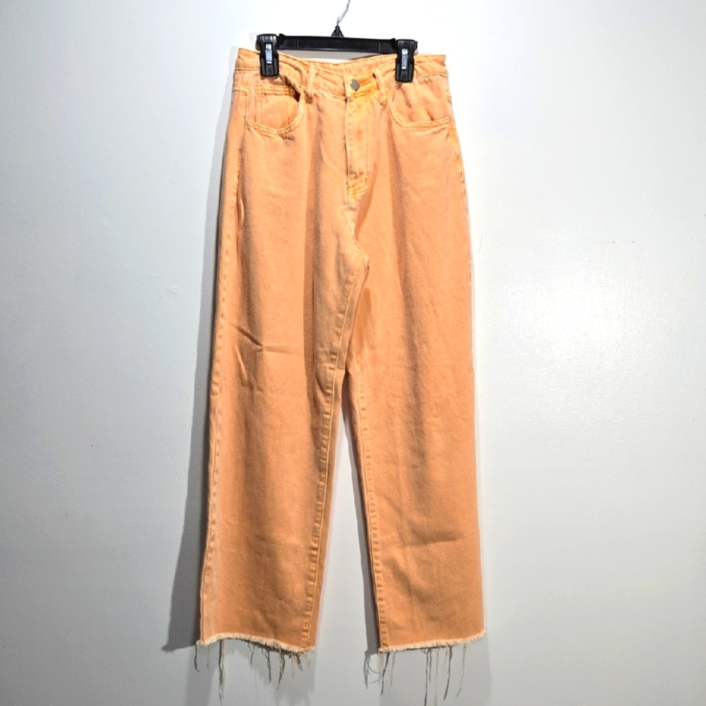 Baevely Wide Leg Peach Jeans S, 26W